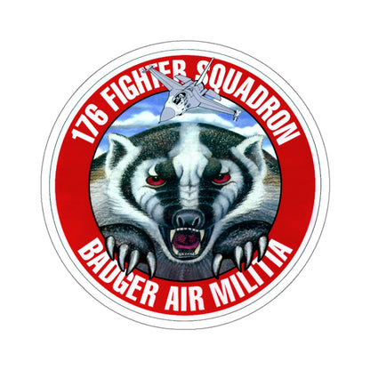 176th Fighter Squadron (U.S. Air Force) STICKER Vinyl Kiss-Cut Decal-4" × 4"-White-The Sticker Space