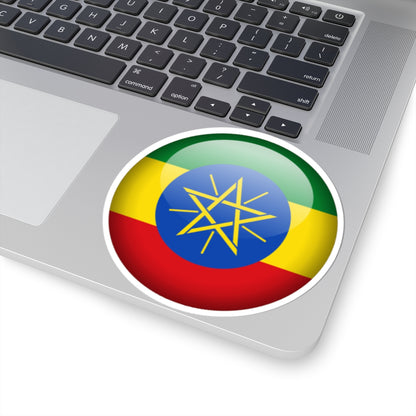 Flag orb Ethiopia (Ethiopia) STICKER Vinyl Kiss-Cut Decal