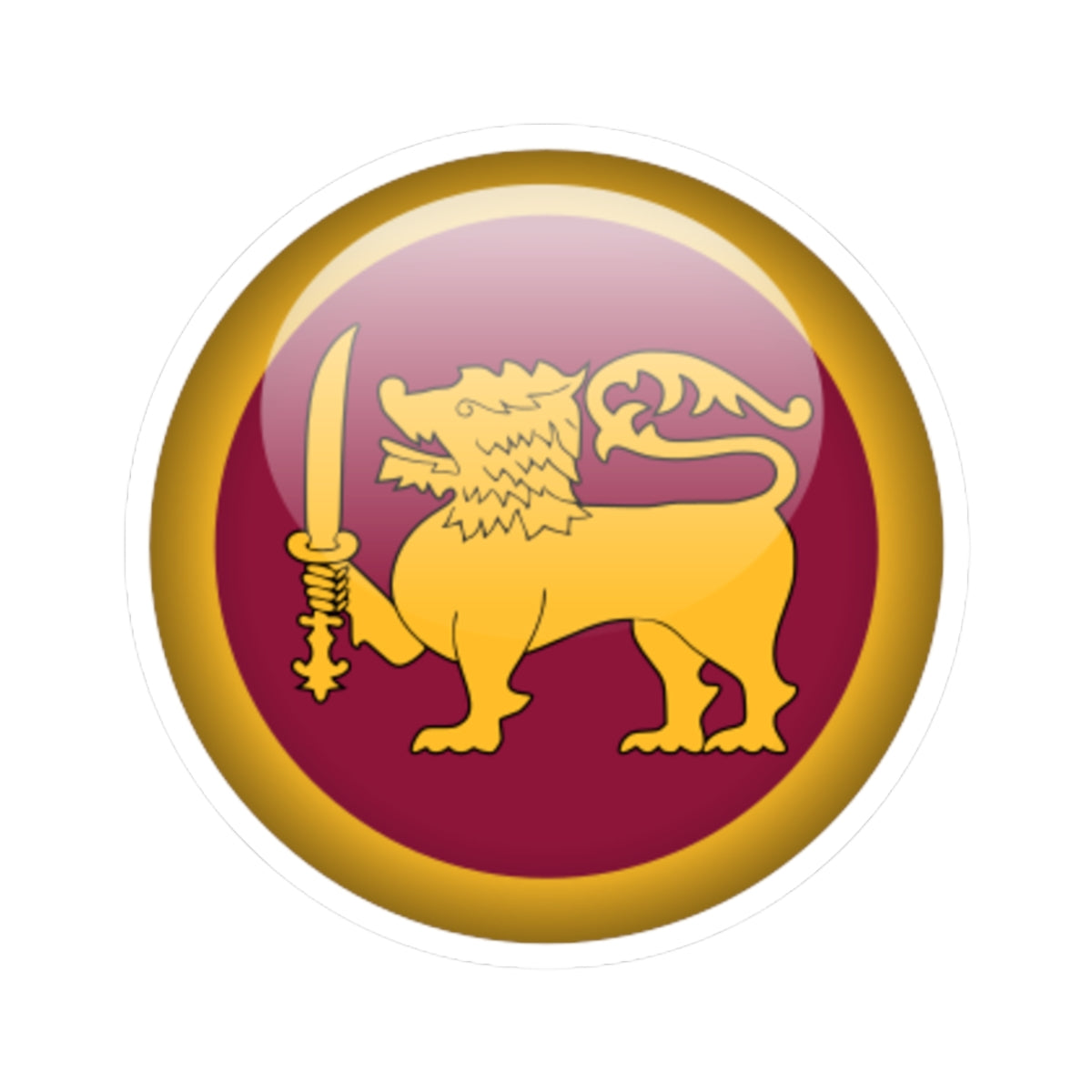 Flag orb Sri Lanka (Sri Lanka) STICKER Vinyl Kiss-Cut Decal