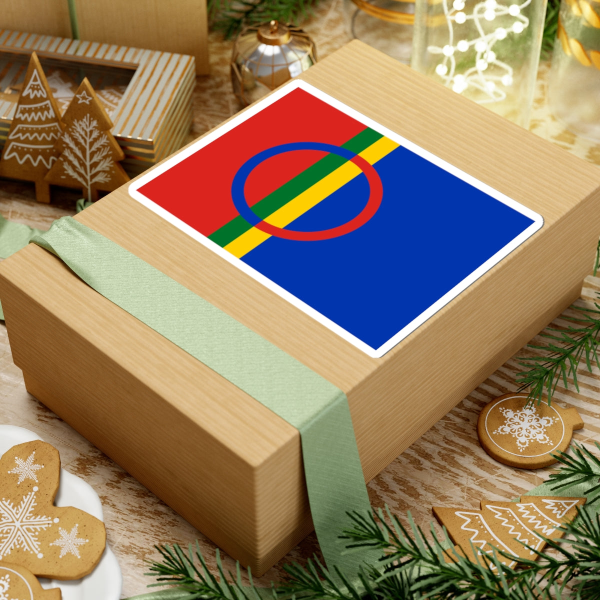 Sami flag (Sweden) STICKER Vinyl Kiss-Cut Decal