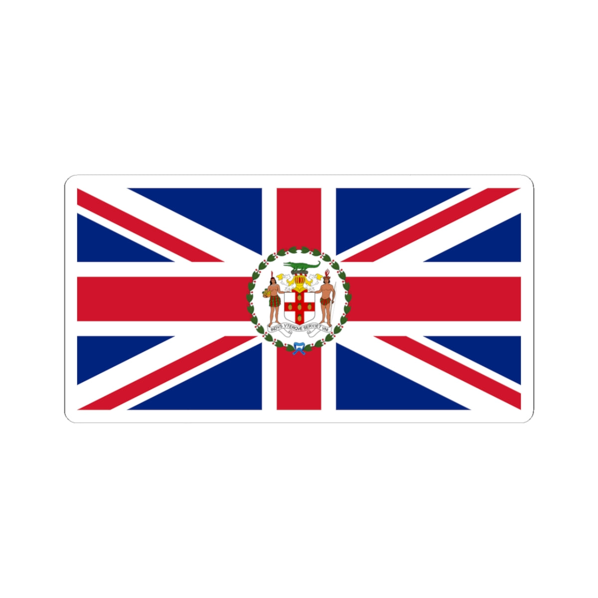 Flag of the Governor of Jamaica 1957-1962 (Jamaica) STICKER Vinyl Kiss-Cut Decal