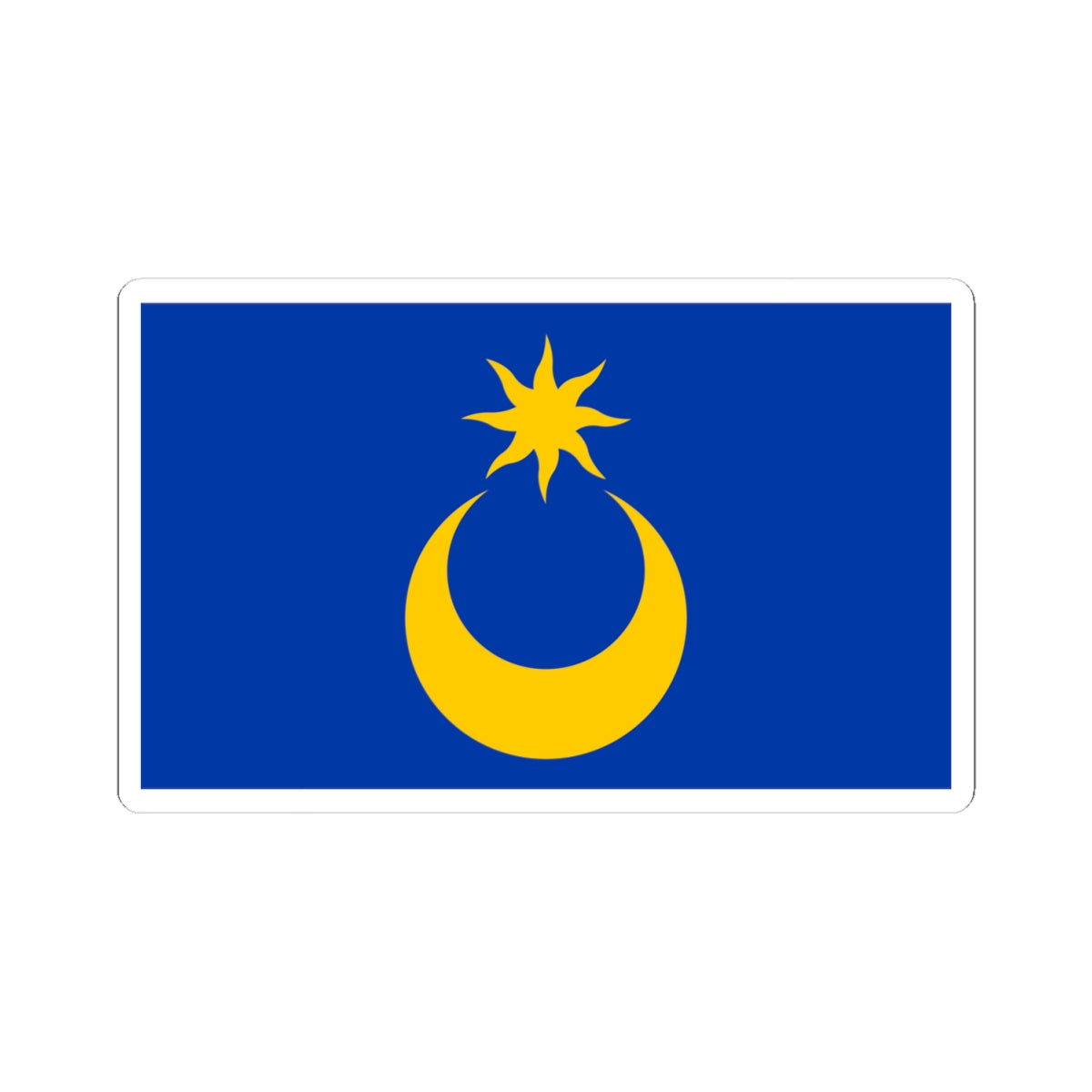 City Flag of Portsmouth (England) STICKER Vinyl Kiss-Cut Decal