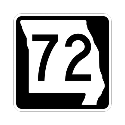 MO-72 (Missouri) (Road Sign) STICKER Vinyl Kiss-Cut Decal