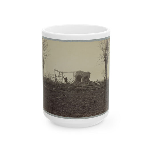 Battlefield Of Bull Run, Ruins Of Henry House (U.S. Civil War) White Coffee Mug