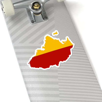 Flag map of Moravia (Czech Republic) STICKER Vinyl Kiss-Cut Decal