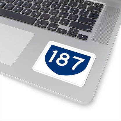 PR primary 187 (Puerto Rico) (Road Sign) STICKER Vinyl Kiss-Cut Decal