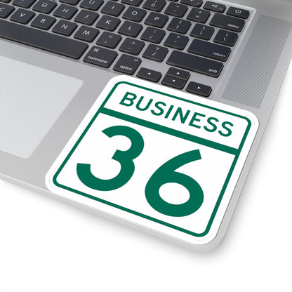 MD Route 36 Business (Maryland) (Road Sign) STICKER Vinyl Kiss-Cut Decal
