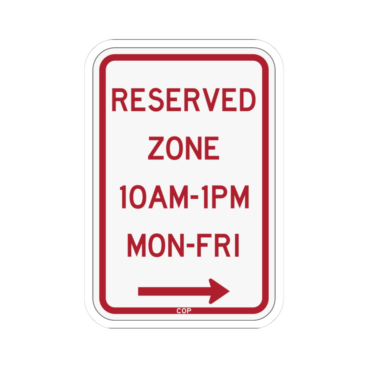 PBOT Road sign P4490R (Oregon) (Road Sign) STICKER Vinyl Kiss-Cut Decal