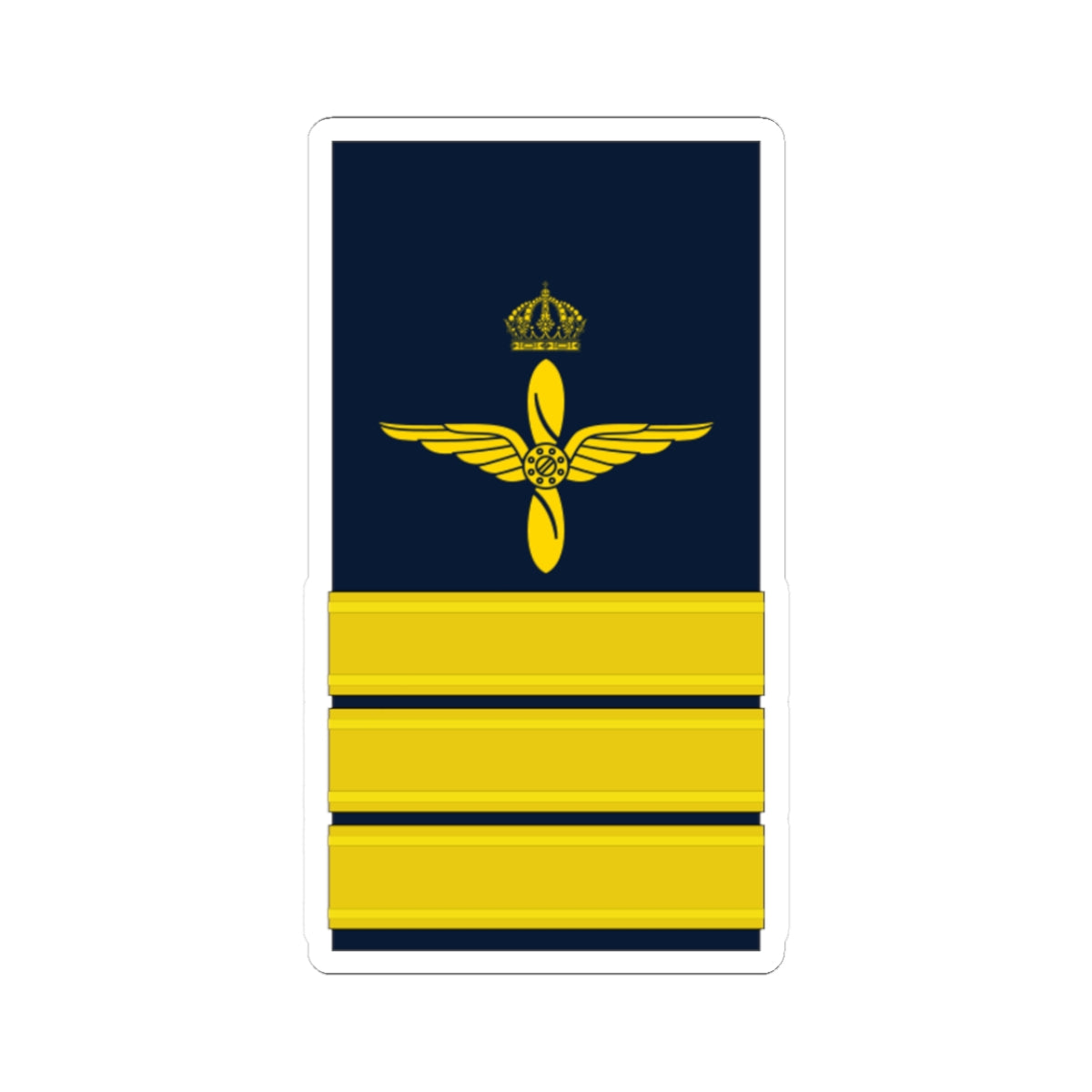 OF 4 Överstelöjtnant FV hylsa (Sweden) (Military Rank) STICKER Vinyl Kiss-Cut Decal