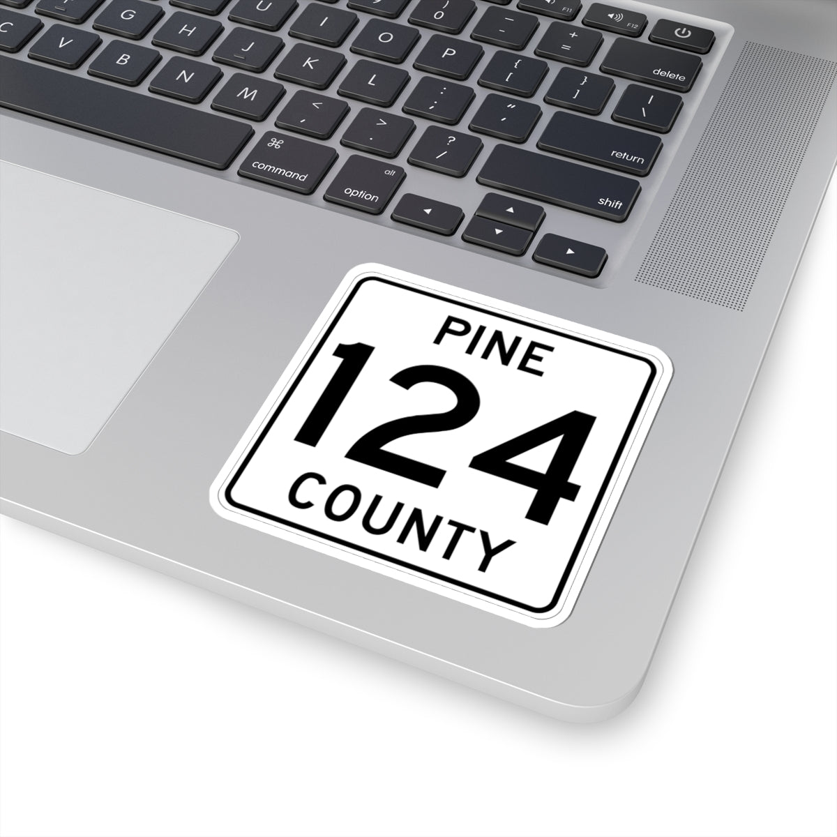 Pine County Route 124 MN (Minnesota) (Road Sign) STICKER Vinyl Kiss-Cut Decal