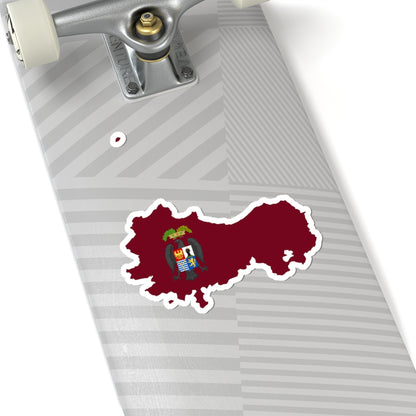Flag map of the Province of Palermo (Italy) STICKER Vinyl Kiss-Cut Decal