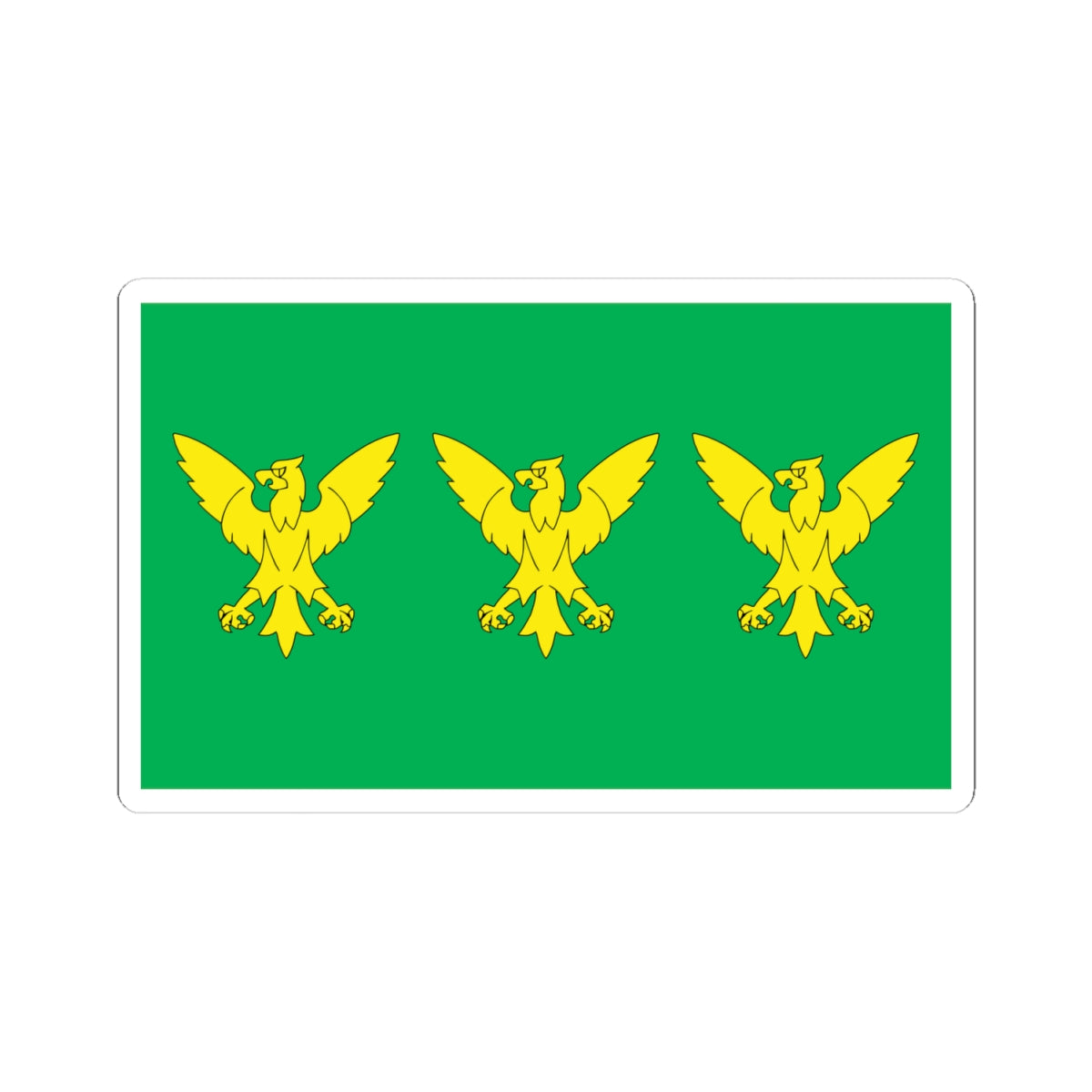 Flag of Caernarfonshire (United Kingdom) STICKER Vinyl Kiss-Cut Decal