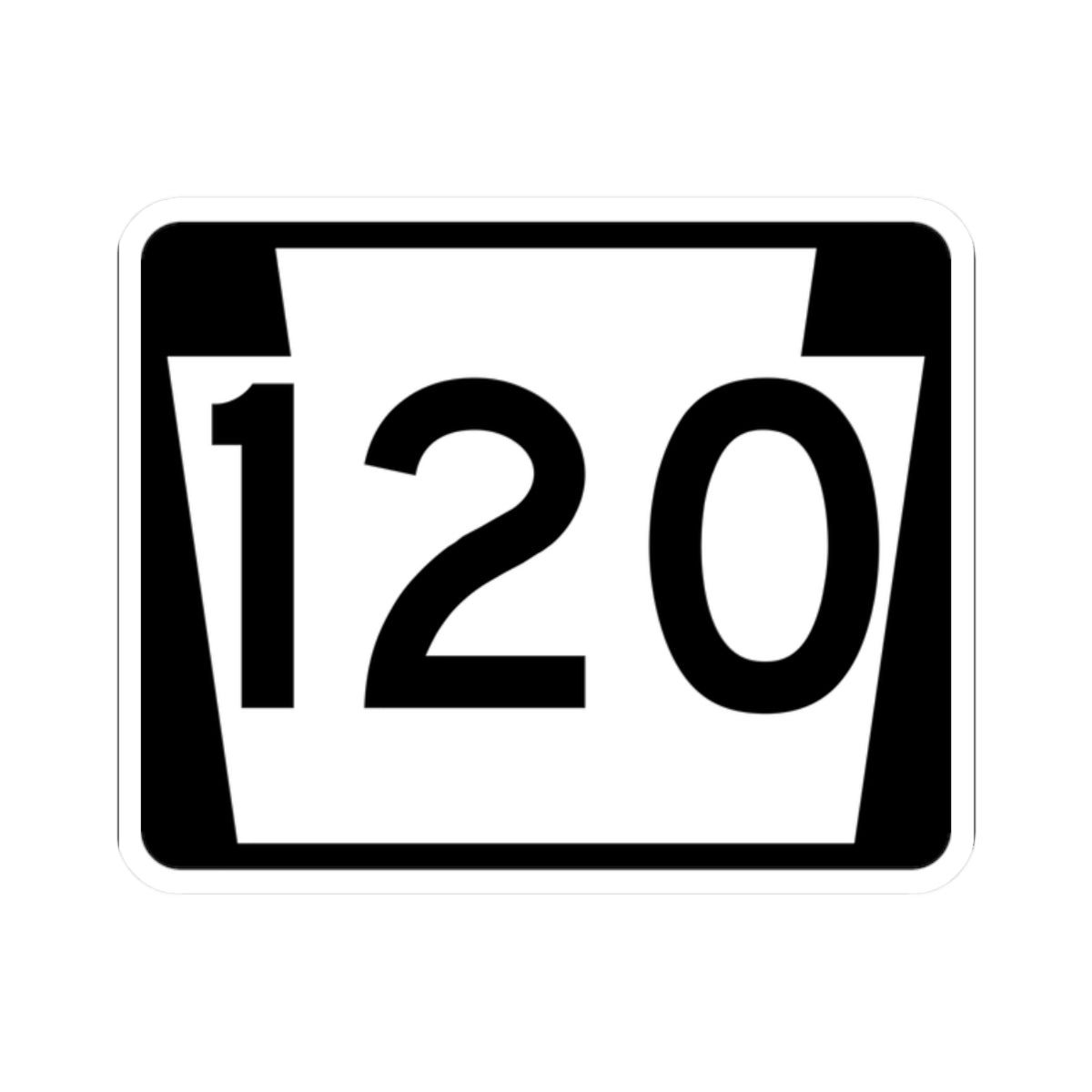 PA-120 (Pennsylvania) (Road Sign) STICKER Vinyl Kiss-Cut Decal