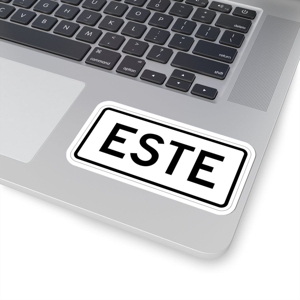 East plate small es (Puerto Rico) (Road Sign) STICKER Vinyl Kiss-Cut Decal