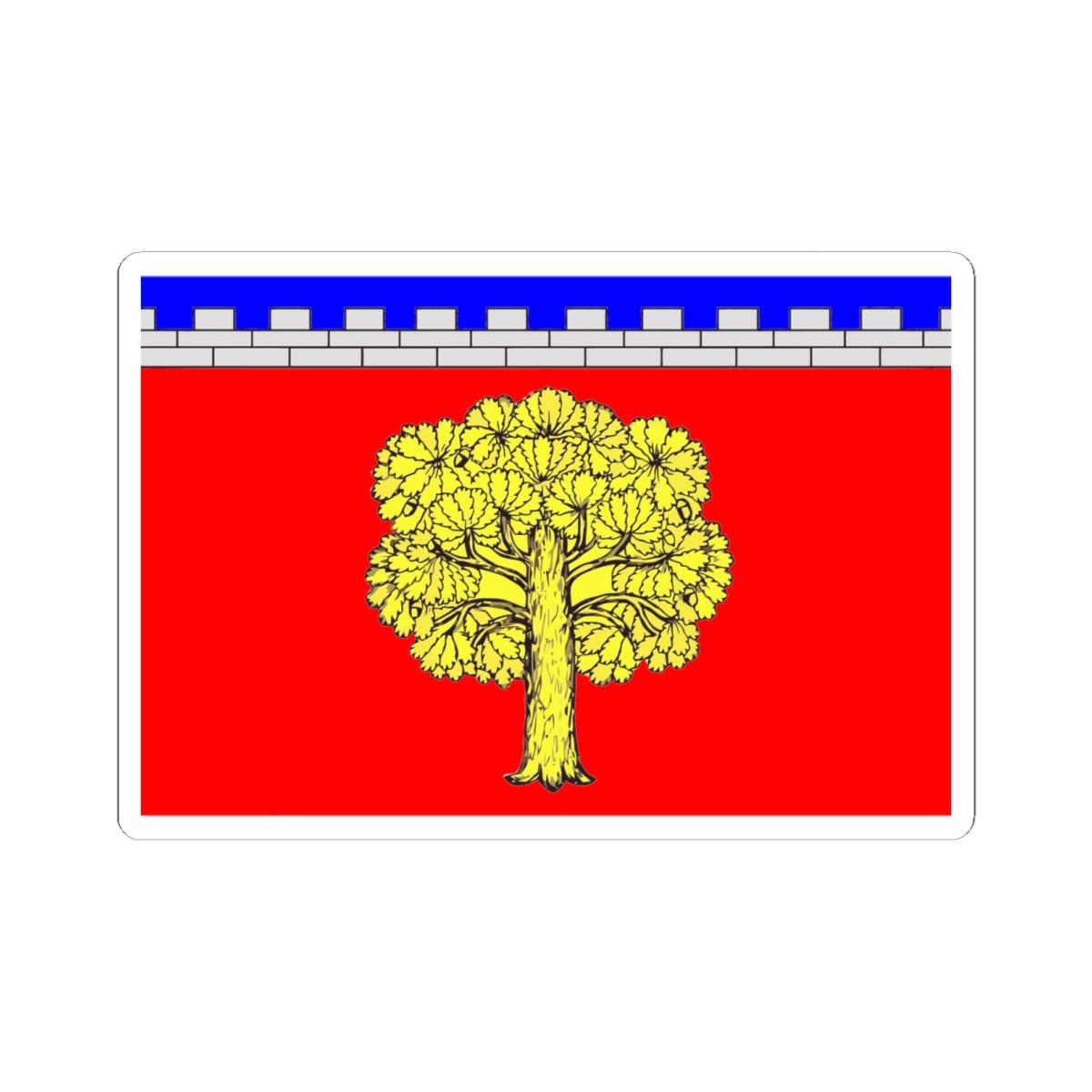 Flag Dubrovka Leningrad oblast (Russia) STICKER Vinyl Kiss-Cut Decal