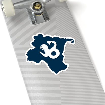 Lucania Flag Map (Italy) STICKER Vinyl Kiss-Cut Decal