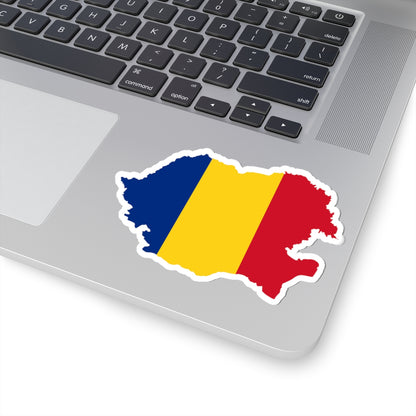 Flag-map of Romania with Moldova (Moldova) STICKER Vinyl Kiss-Cut Decal