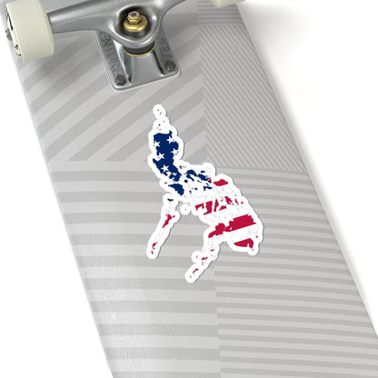 Flag map of the Philippines 1912-1946 (Philippines) STICKER Vinyl Kiss-Cut Decal