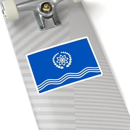 Flag of Obninsk Kaluga oblast (Russia) STICKER Vinyl Kiss-Cut Decal