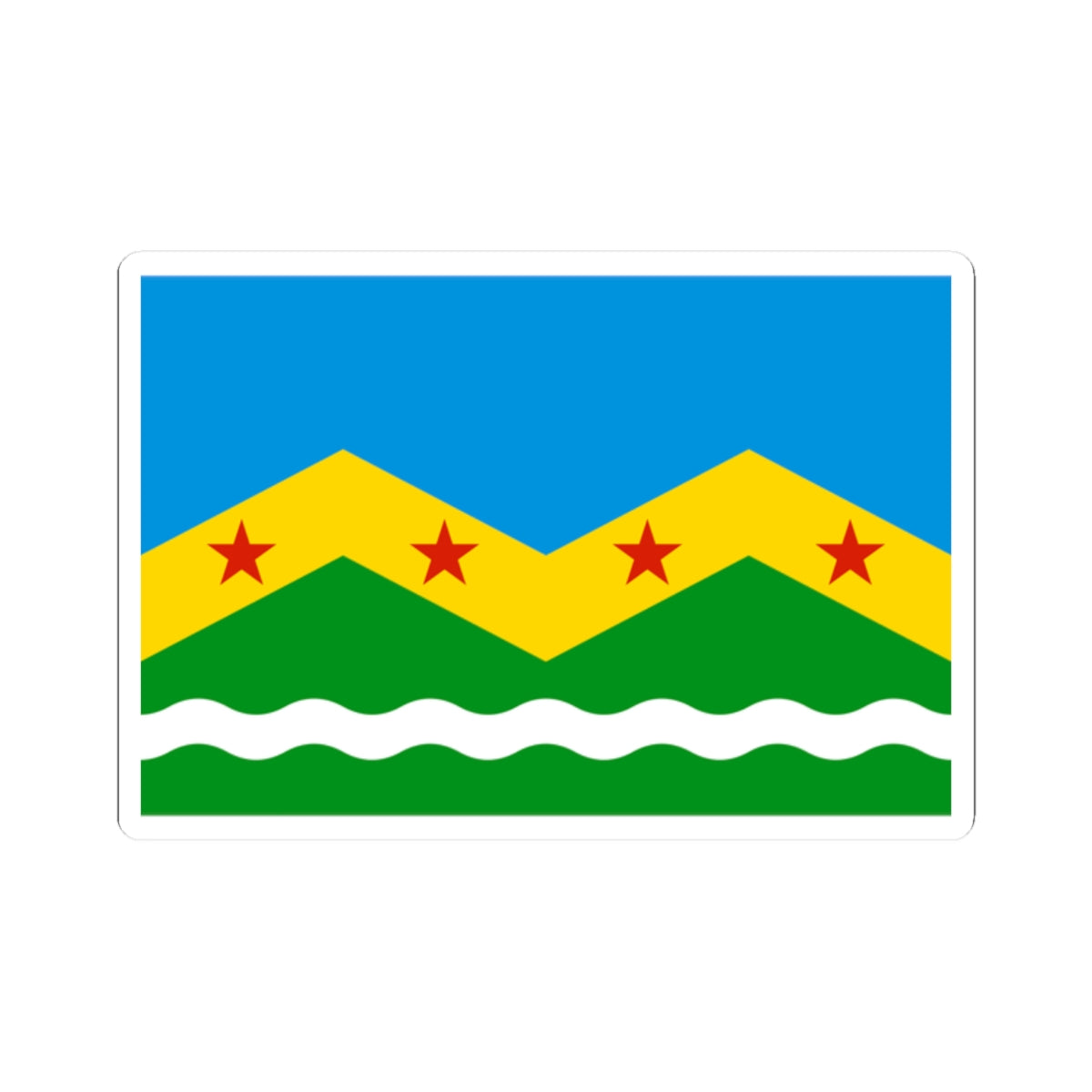 Flag of Marushkinskoe Moscow oblast (Russia) STICKER Vinyl Kiss-Cut Decal