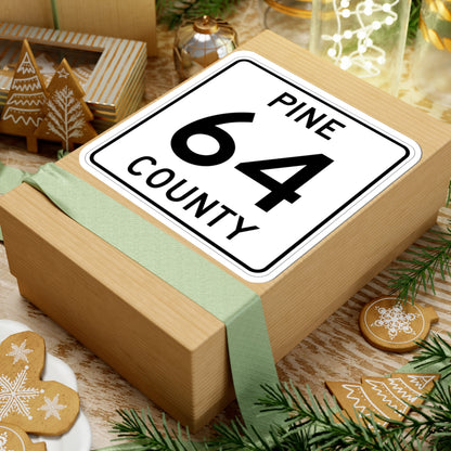 Pine County Route 64 MN (Minnesota) (Road Sign) STICKER Vinyl Kiss-Cut Decal