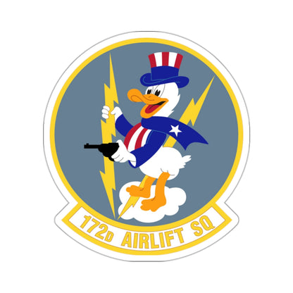 172d Airlift Squadron (U.S. Air Force) STICKER Vinyl Kiss-Cut Decal-2" × 2"-White-The Sticker Space