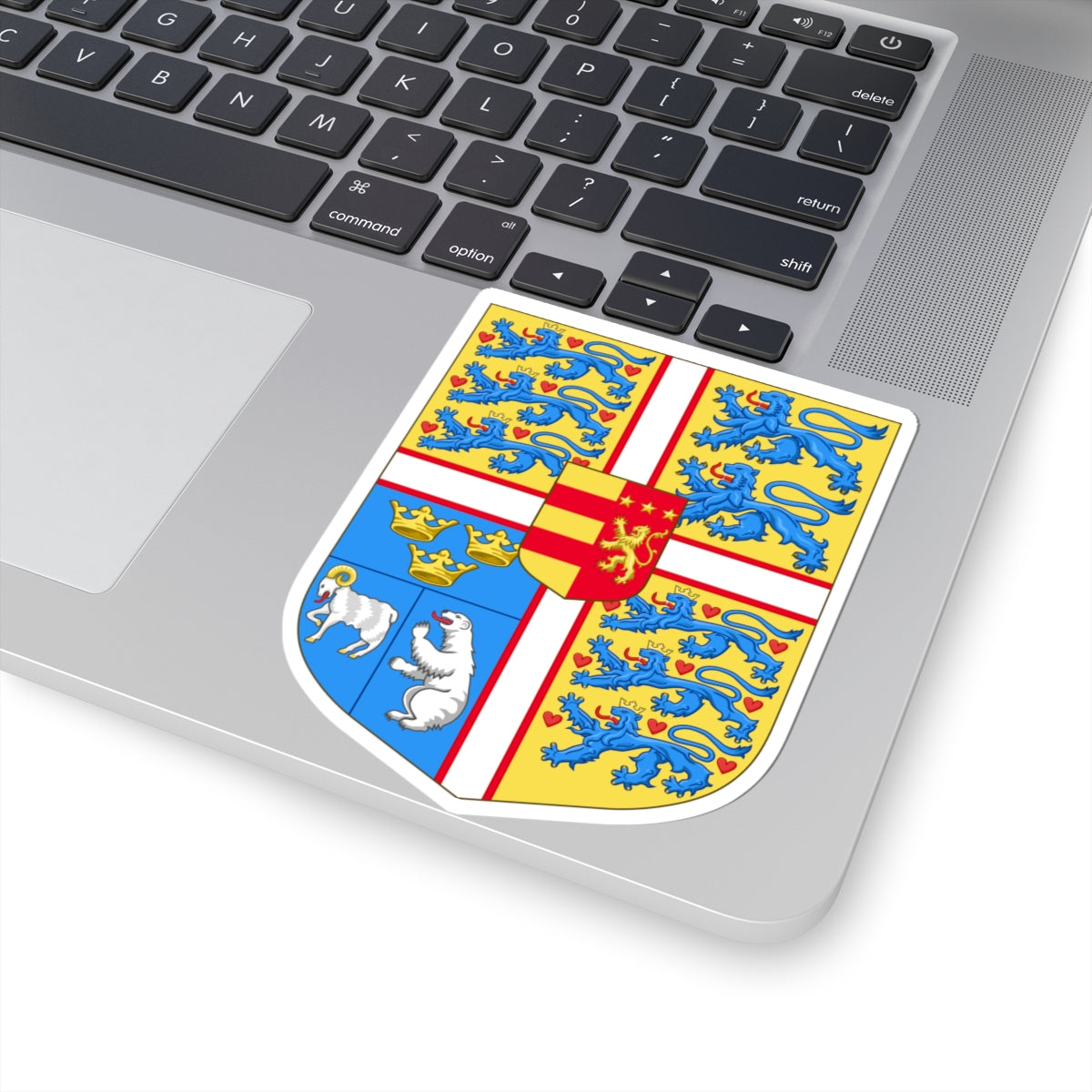 Arms of Joachim Prince of Denmark (Denmark) (Coat of Arms) STICKER Vinyl Kiss-Cut Decal