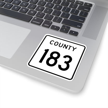 County 183 square (Minnesota) (Road Sign) STICKER Vinyl Kiss-Cut Decal