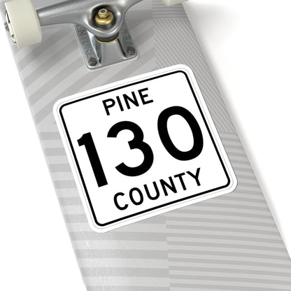 Pine County Route 130 MN (Minnesota) (Road Sign) STICKER Vinyl Kiss-Cut Decal