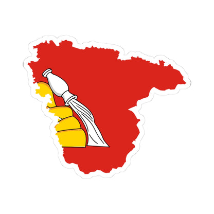 Flag-map of Voronezh Oblast (Russia) STICKER Vinyl Kiss-Cut Decal