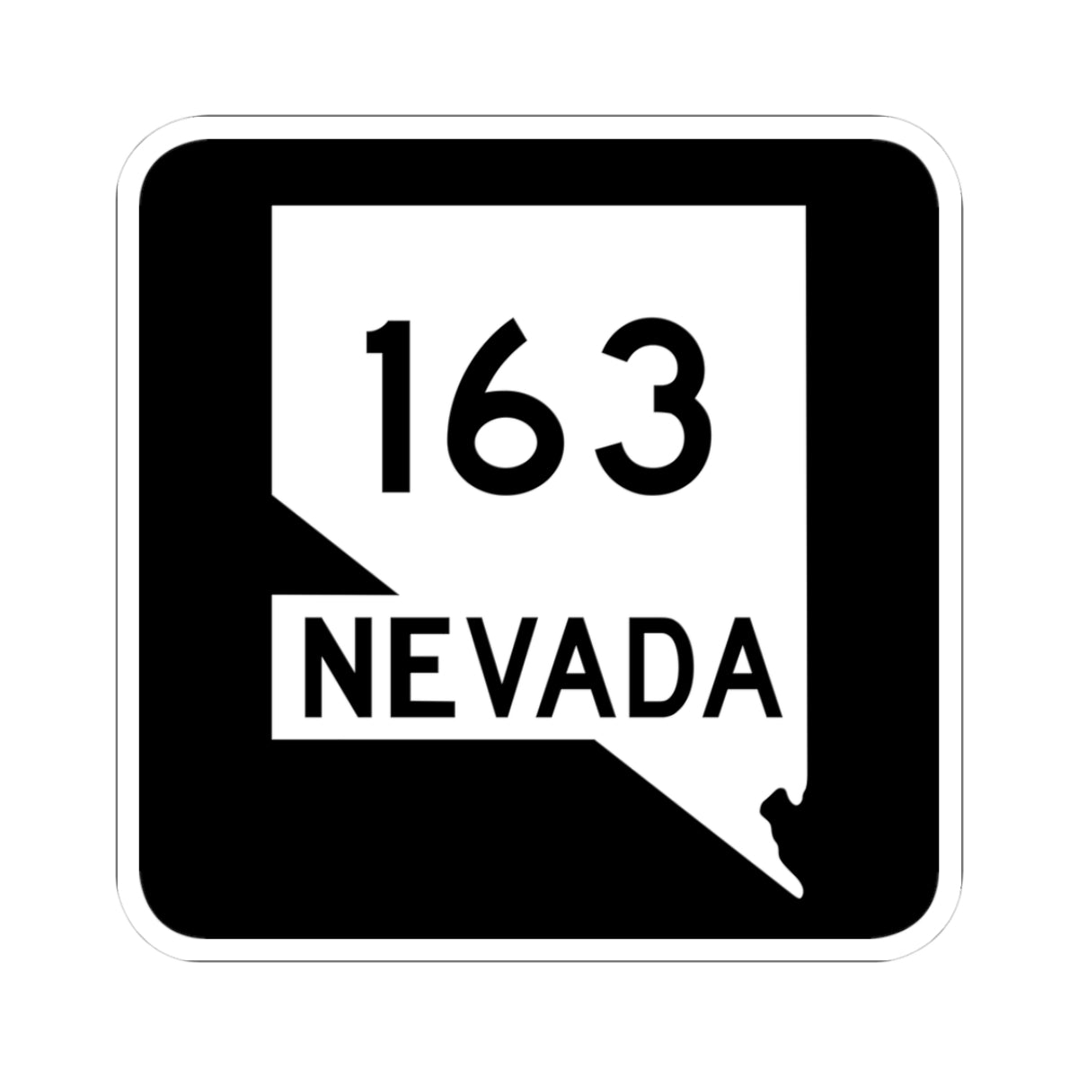 Nevada 163 (Nevada) (Road Sign) STICKER Vinyl Kiss-Cut Decal