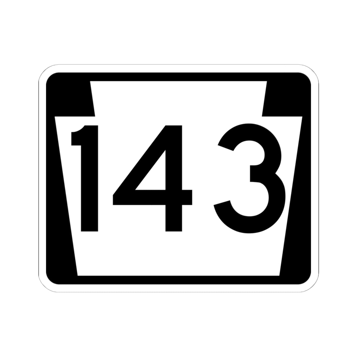 PA-143 (Pennsylvania) (Road Sign) STICKER Vinyl Kiss-Cut Decal
