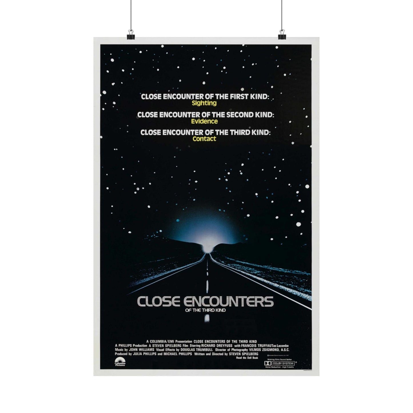 CLOSE ENCOUNTERS OF THE THIRD KIND (teaser) 1977 - Paper Movie Poster-20″ x 30″-The Sticker Space