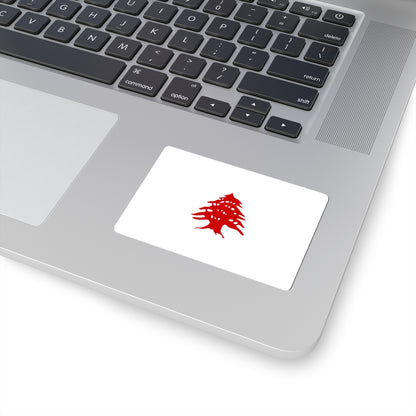 Flag of the Red Cedar (Lebanon) STICKER Vinyl Kiss-Cut Decal