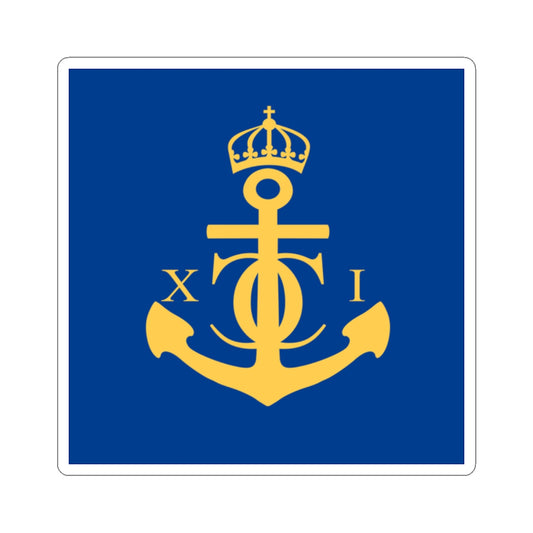 Flag of Karlskrona (Sweden) STICKER Vinyl Kiss-Cut Decal