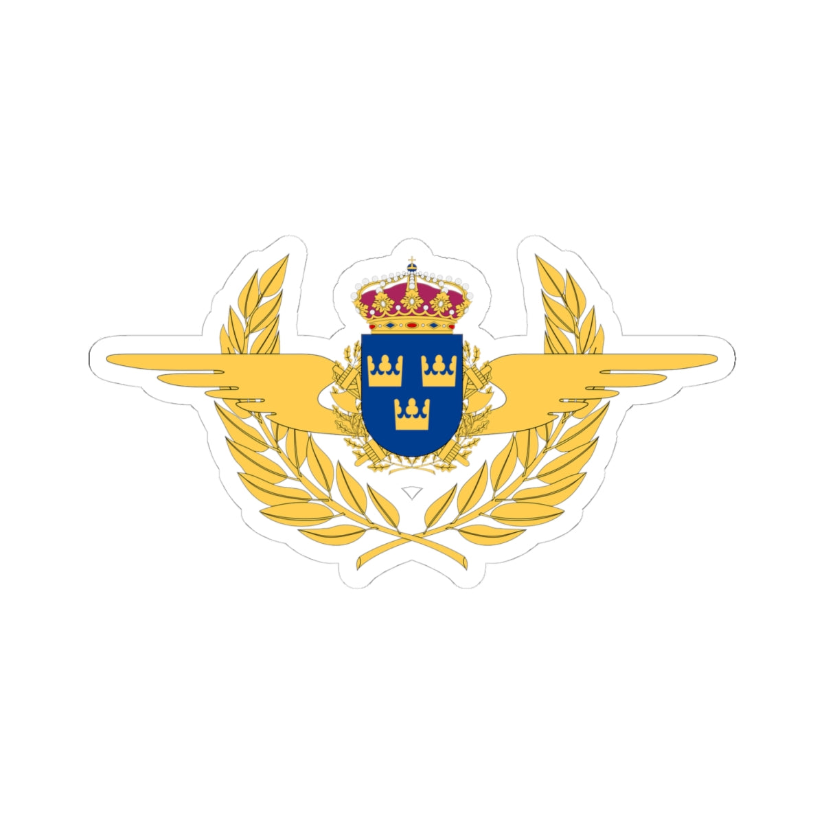 Polisflyget vapen (Sweden) (Coat of Arms) STICKER Vinyl Kiss-Cut Decal