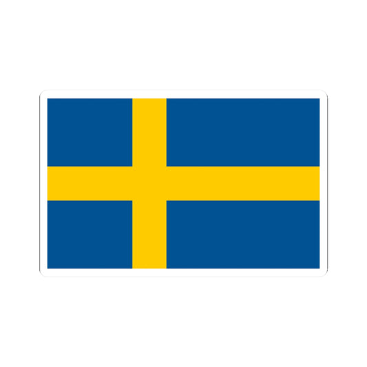 Flag of Sweden (Sweden) STICKER Vinyl Kiss-Cut Decal