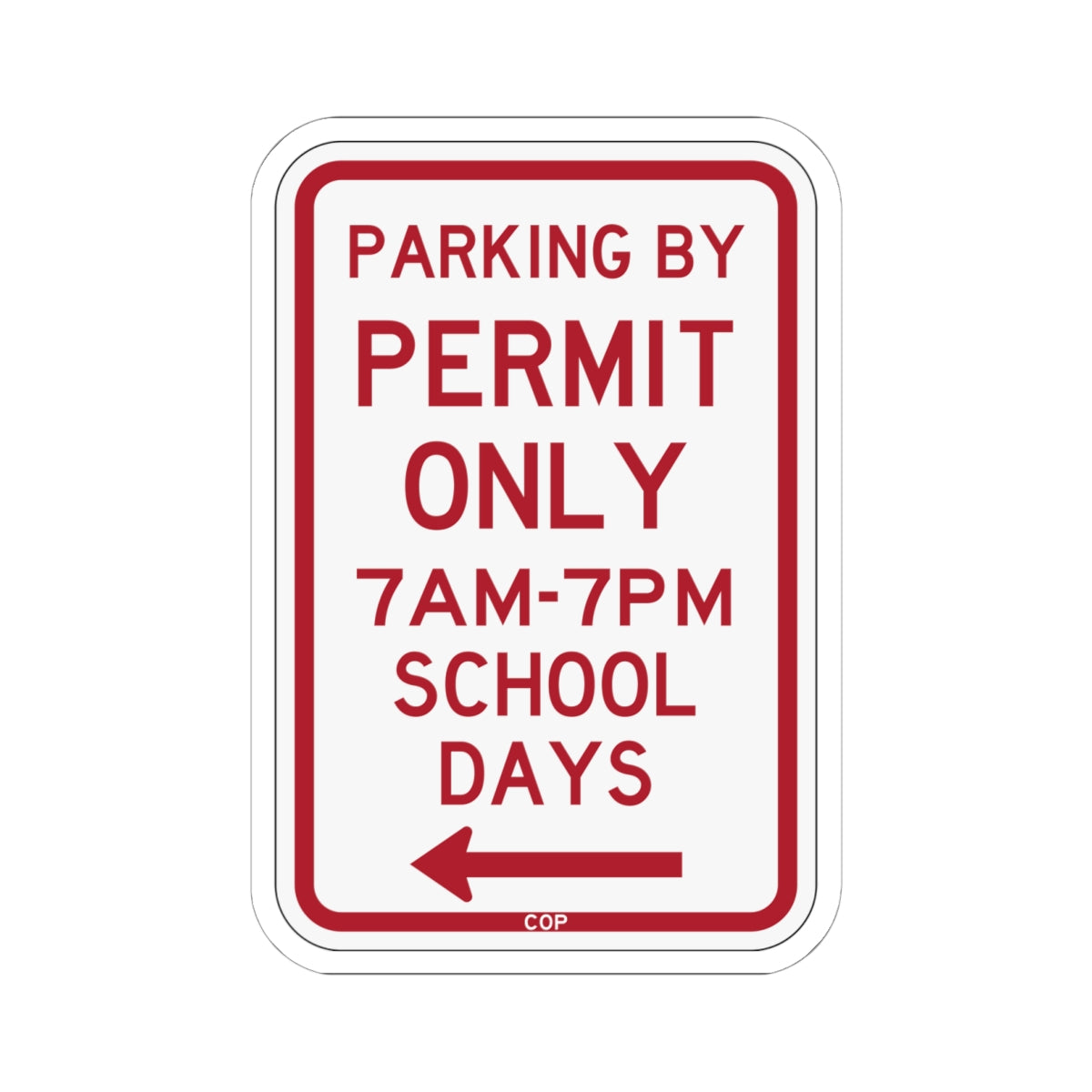 PBOT Road sign P4456L (Oregon) (Road Sign) STICKER Vinyl Kiss-Cut Decal