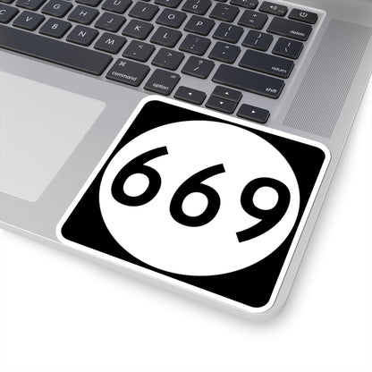 PR tertiary 669 (Puerto Rico) (Road Sign) STICKER Vinyl Kiss-Cut Decal