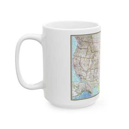 USA - The United States (1968) (Map) White Coffee Mug-The Sticker Space