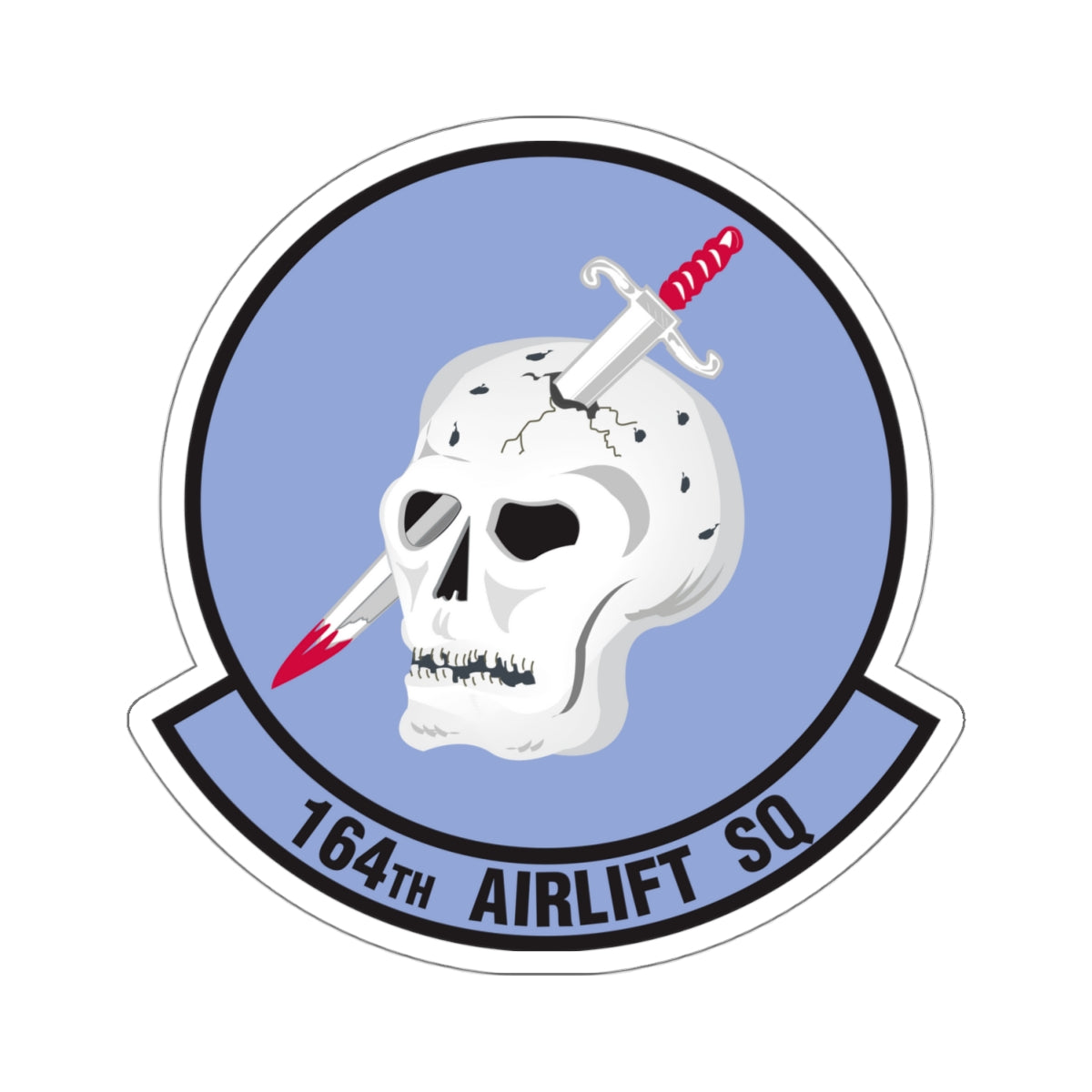 164 Airlift Squadron (U.S. Air Force) STICKER Vinyl Kiss-Cut Decal-4" × 4"-White-The Sticker Space