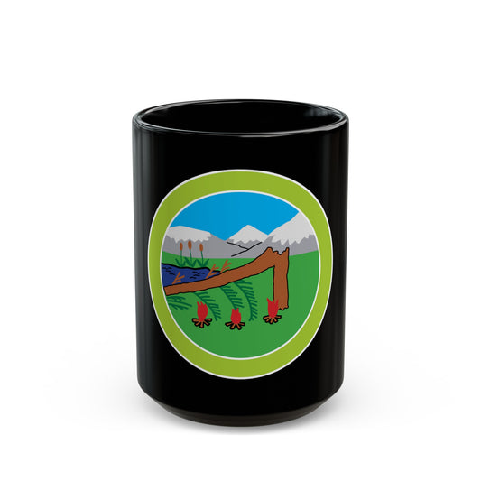 Wilderness Survival (Boy Scout Merit Badge) Black Coffee Mug-15oz-The Sticker Space
