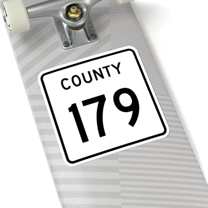 County 179 square (Minnesota) (Road Sign) STICKER Vinyl Kiss-Cut Decal