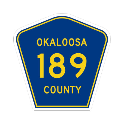Okaloosa County Road 189 FL (Florida) (Road Sign) STICKER Vinyl Kiss-Cut Decal