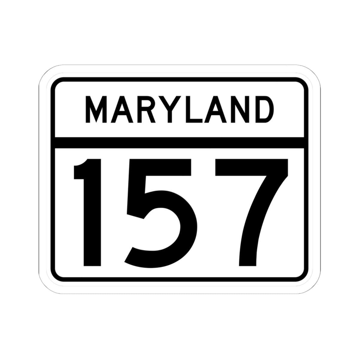 MD Route 157 (Maryland) (Road Sign) STICKER Vinyl Kiss-Cut Decal
