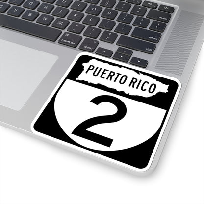 PR old 2 (Puerto Rico) (Road Sign) STICKER Vinyl Kiss-Cut Decal