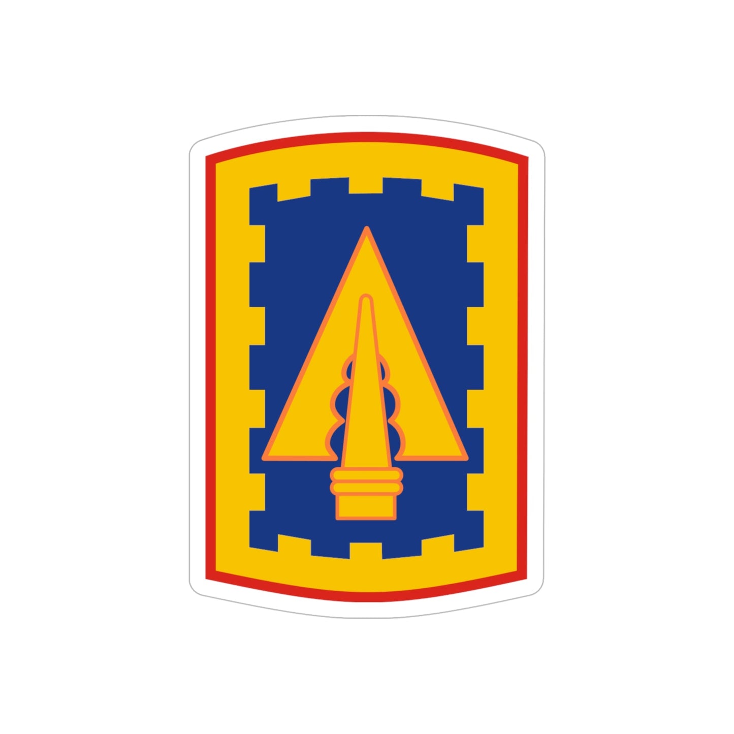 108th Air Defense Artillery Brigade (U.S. Army) REVERSE PRINT Transparent STICKER-6" × 6"-The Sticker Space