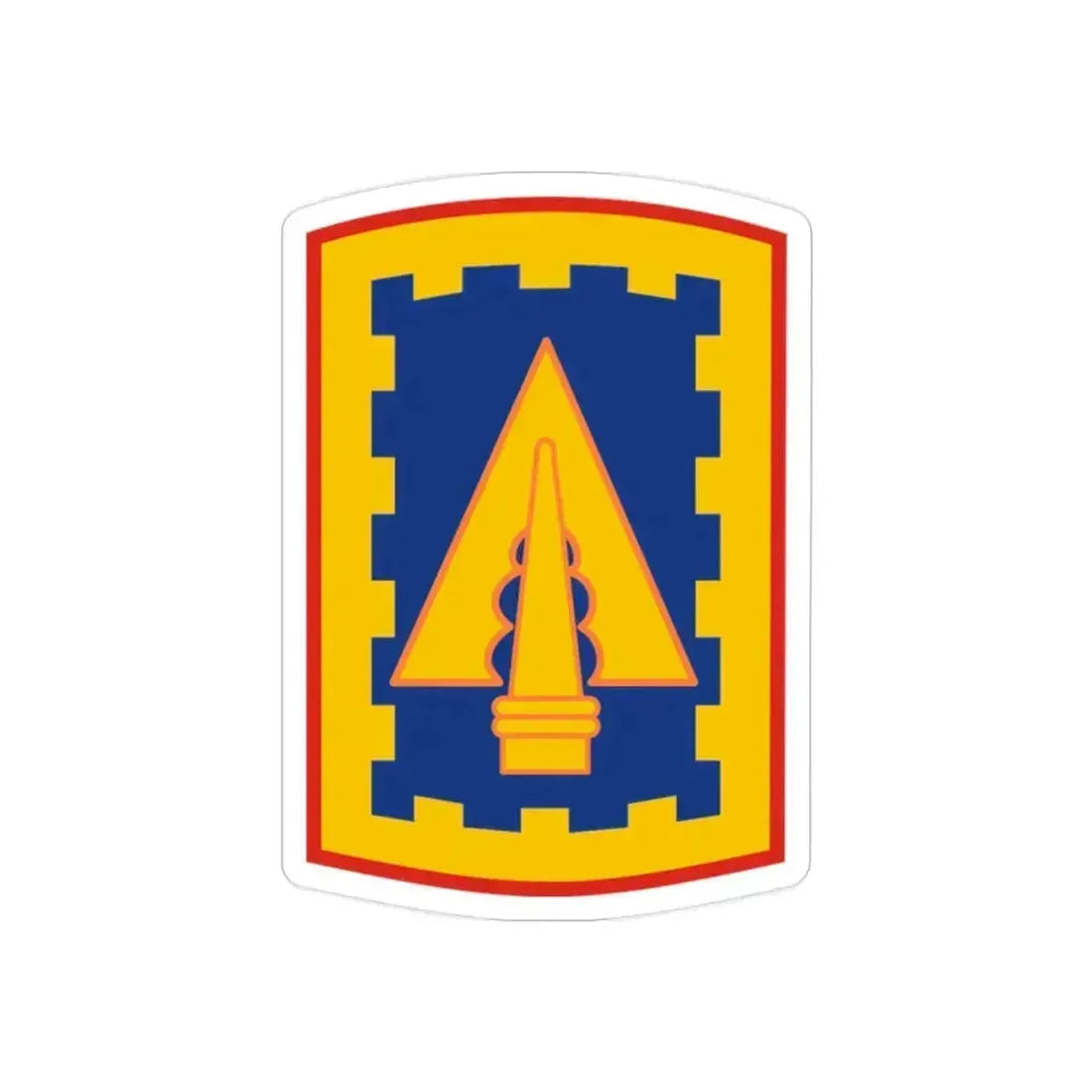 108th Air Defense Artillery Brigade (U.S. Army) REVERSE PRINT Transparent Die-Cut STICKER 2 Inch Die-Cut Transparent - The Sticker Space