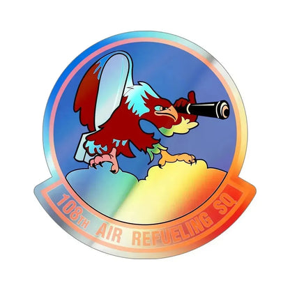 108th Air Refueling Squadron (U.S. Air Force) Holographic STICKER Die-Cut Vinyl Decal 6 Inch Holographic - The Sticker Space