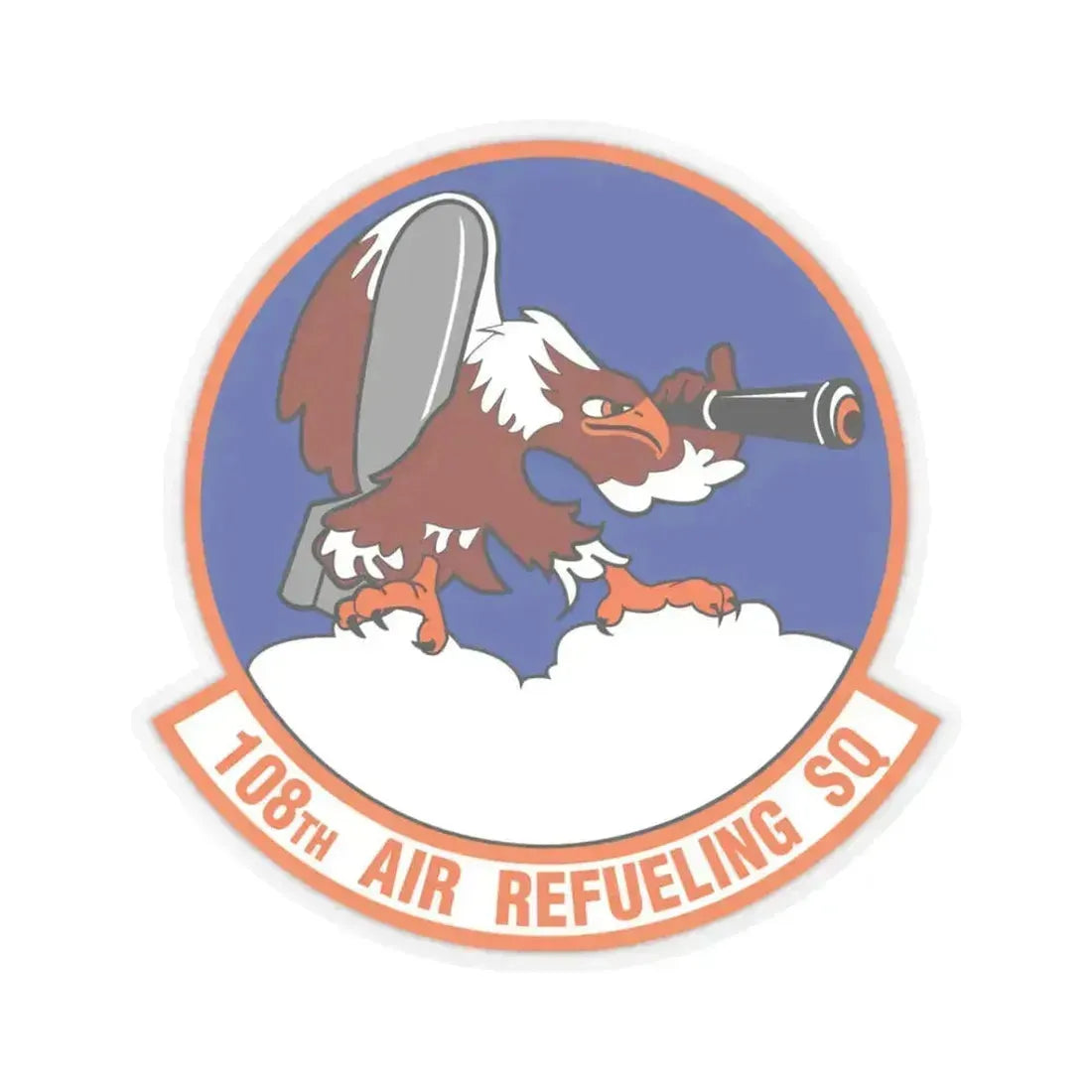 108th Air Refueling Squadron (U.S. Air Force) STICKER Vinyl Kiss-Cut Decal 3 Inch Transparent - The Sticker Space